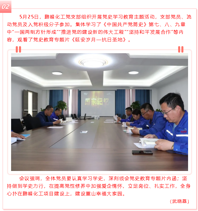 學黨史 跟黨走 ——黃驊三陽黨支部、鵬峰化工黨支部開展黨史學習教育主題活動26