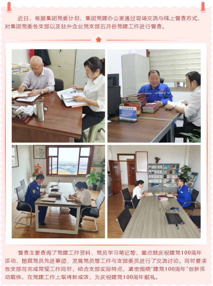 集團(tuán)黨建辦公室開展五月份黨建工作督查45