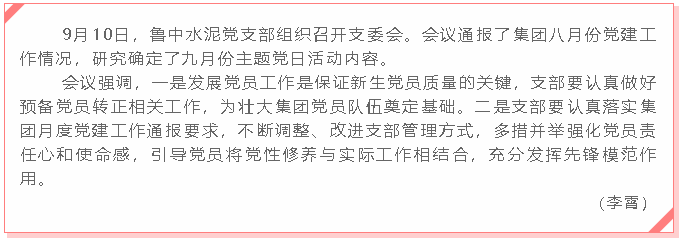魯中水泥黨支部召開(kāi)支委會(huì)6