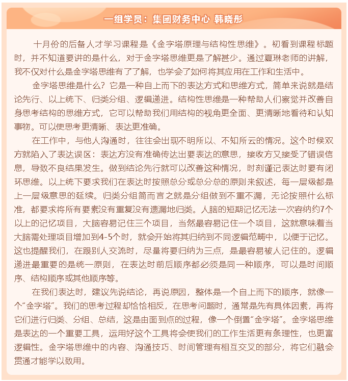 后備人才培訓(xùn)項(xiàng)目優(yōu)秀學(xué)習(xí)心得分享（一）15